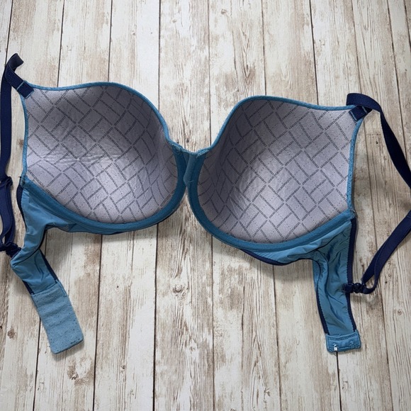 Victorias Secret Women's Uplift Semi Demi Blue Bra 32DDD - Picture 5 of 7